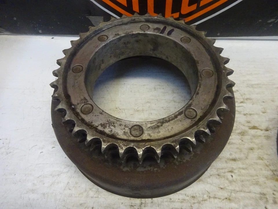 VINTAGE HARLEY BT CHOICE of KICK-ONLY 65-L FL FX USED OEM 37702-65 CLUTCH SHELL - Image 3 of 4