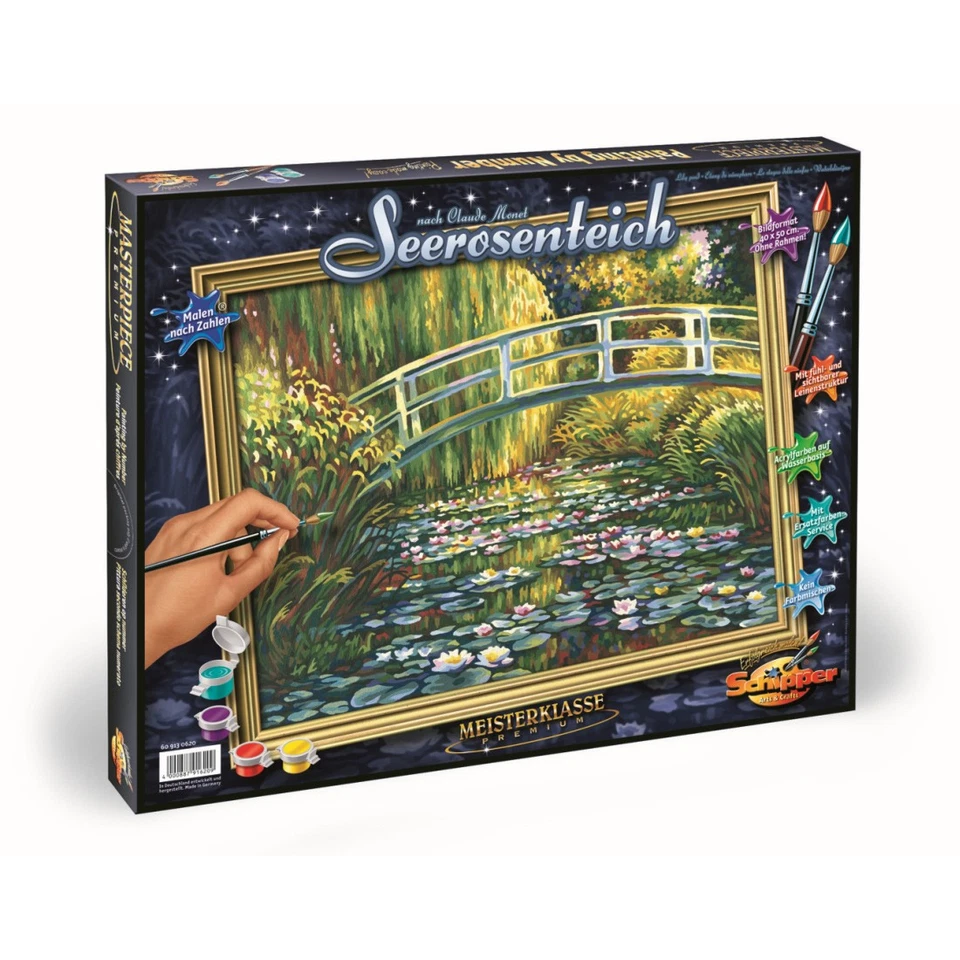Seerosenteich nach Claude Monet Malen nach Zahlen Schipper 40x50 cm Landschaft - Bild 2 von 4
