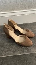 Nine West Cambrie Leather Dress Pump Shoes Size 5M Camel