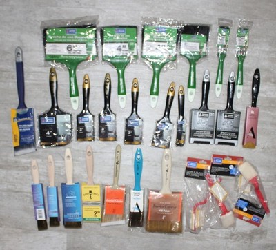 HUGE LOT of Contractors Paint Brushes! Sherwin Williams, Bestt Liebco, All Pro +