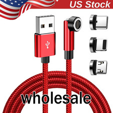 180  360  Rotate Magnetic Charger Cable Phone Fast Charging Type C Micro USB Lot