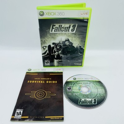 Fallout 3 (Microsoft Xbox 360, 2008) Complete w/ Manual, TESTED, Fast Free Ship