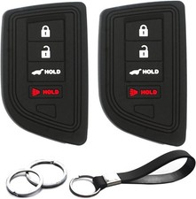 2pcs Compatible with MDX RDX Integra Key Fob Cover Case Key Chain Smart 4 Button