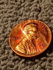 Unc 1980 P Lincoln Memorial Cent Toned