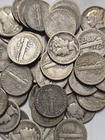 50 Coin Roll of 90% Silver Mercury Dimes ($5FV) SKU17