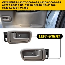 Rear Interior Door Handle Bezel Driver Passenger For Toyota Tundra Set/2 Beige V
