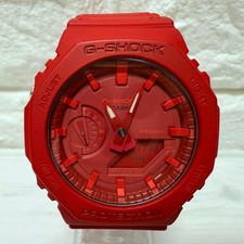 Casio G Shock GA2100 4A Red Watch Casual Sport Wristwatch Unisex Timepiece