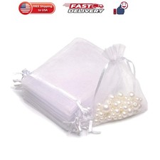 50PCS Sheer Organza Gift Bags, 3X4 inch usable size: 3 x 2.9 inches Elegant ...