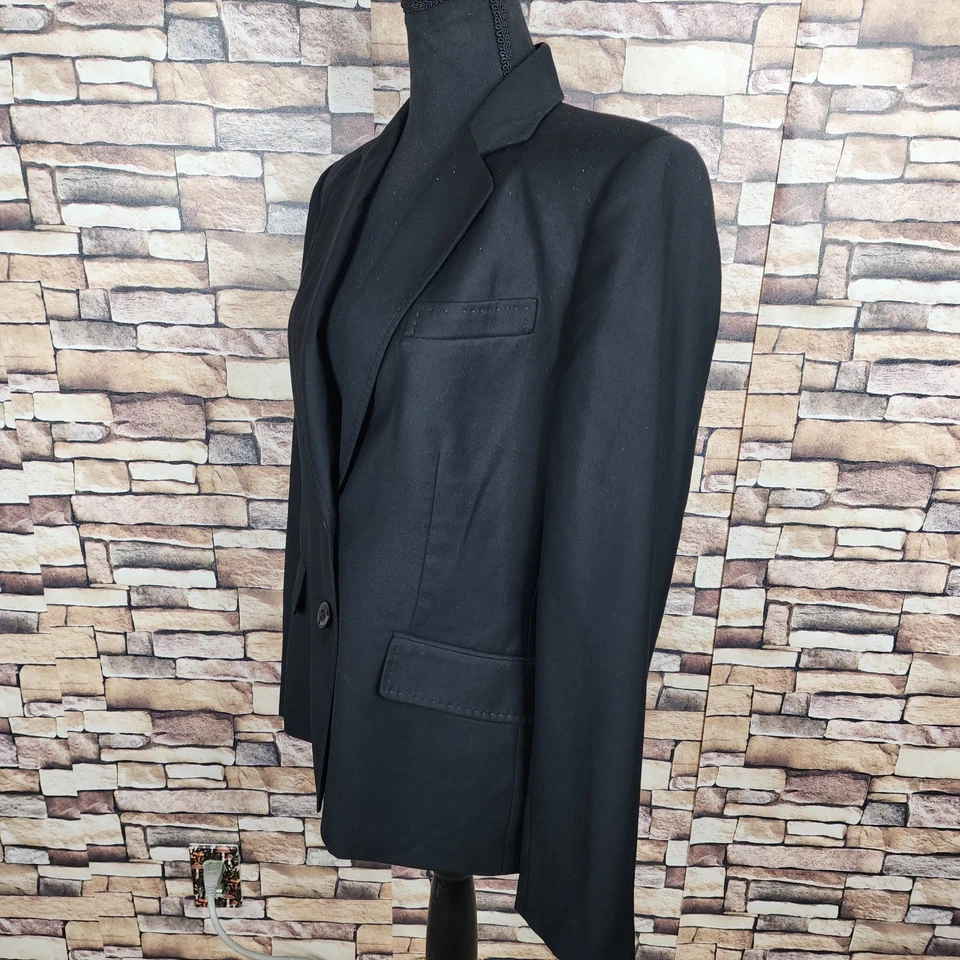 Куртка женская Ann Klein Blazer 12 черная на 2 пуговицах одинарная вентилируемая - Изображение 4 из 4