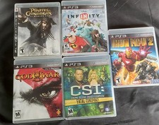 PlayStation 3 Game Bundle - God of War III, Iron Man 2, Disney Infinity, CSI etc