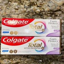 Colgate Total Active Prevention Gum Protect Whitening Toothpaste, Mint Flavor X2