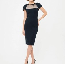 RED VALENTINO Navy Dress Size S Elegant Silhouette with Details