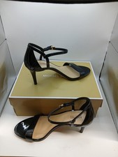 Michael Kors Simone Leather Mid Heel in Black Size 8.5