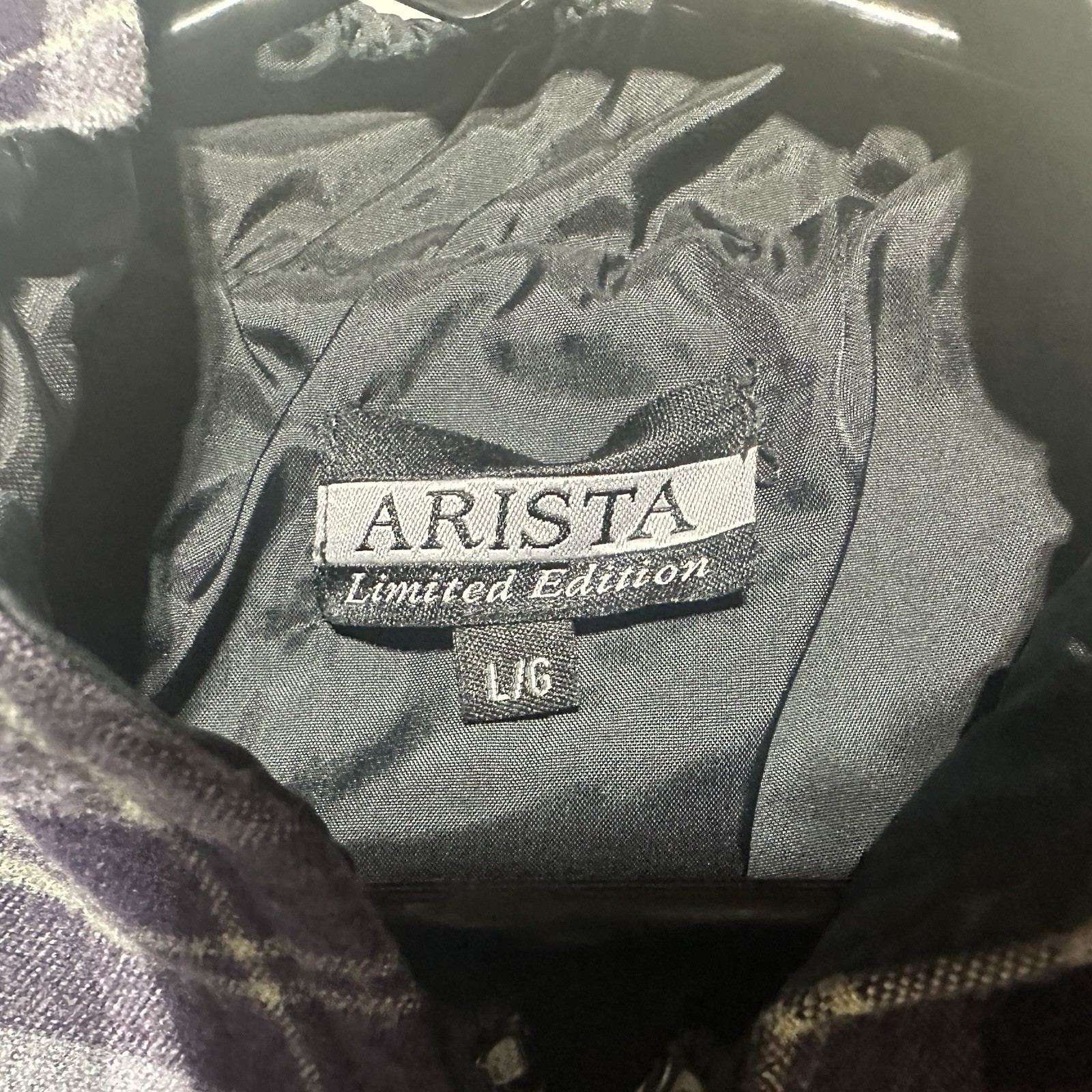 Arista Equestrian Heritage Wool Plaid Vest LG Blue Washable Bit Accent EUC