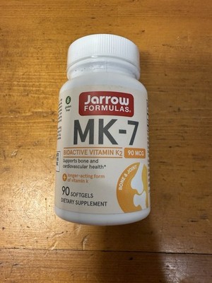 Jarrow MK-7 Bioactive Vitamin K2 ~90mcg ~90 Softgels Expires ~ 09/27 ~SEALED