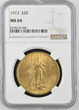 1913 Saint Gaudens Double Eagle NGC MS-64 PQ