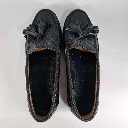 Vintage Cole Haan Schuhe Herren 8,5 Gewebt Korbgeflecht Quaste Halbschuhe Freizeit Slipper - Bild 9 von 14
