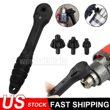 2-in-1 Ratchet Drill Chuck Key Wrench – Universal Chuck Key Replacement Tool US