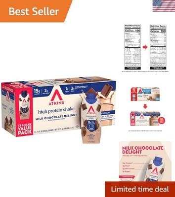 Indulge in Milk Chocolate Protein Shake   15g Protein, Keto-Friendly, 12 Pack