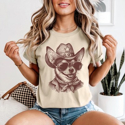 Yee Haw Howdy Partner Cowboy Damen T-Shirt Western Hundeliebhaber Geburtstag