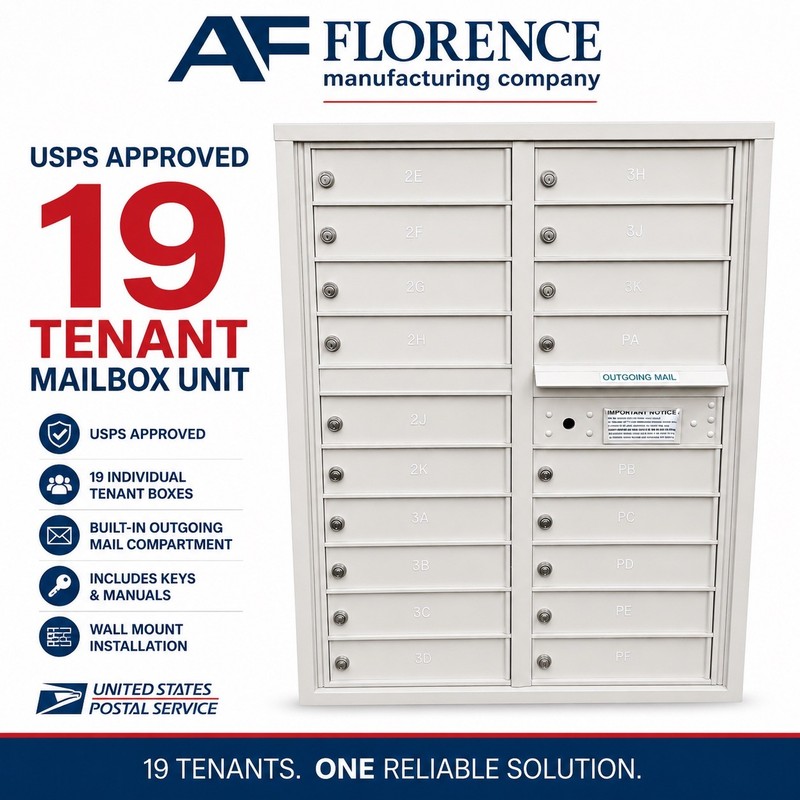19 Door USPS Cluster Box Unit - Sandstone Finish