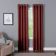Style Selections 50" x 84" Brick Light filtering Grommet Single curtain panel