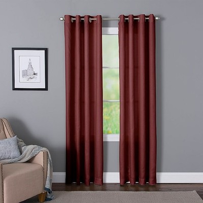 Style Selections 50'' x 84'' Brick Light filtering Grommet Single curtain panel