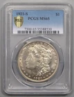 BU GEM 1921-s Silver MORGAN Dollar.  PCGS MS65 Shield Label.  #102 m