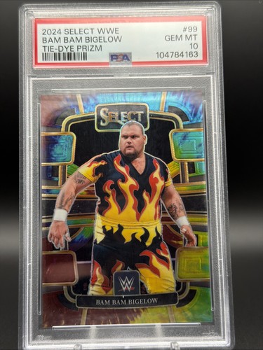 2024 Panini Select WWE - Concourse Bam Bam Bigelow #99 Tie-Dye Prizm /25 PSA 10