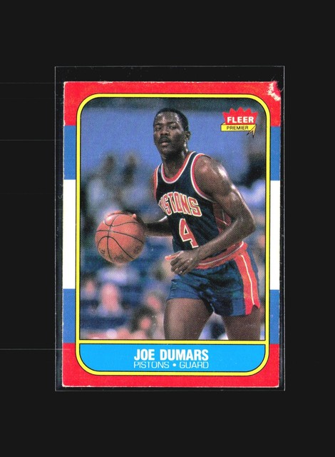 1986-87 Fleer Joe Dumars #27 Rookie Card RC Detriot Pistons 27 of 132