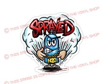 Street Racing Sprayed Nos Nitrous Oxide System Drag Racing Decal Full Color Street Racing Sprayed Nos Nitrous Oxide System Drag Racing Decal Full Color
