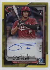 2024 Bowman Chrome Rookie Yellow Refractor 41/75 Noelvi Marte #CRA-NM Auto 1k9t