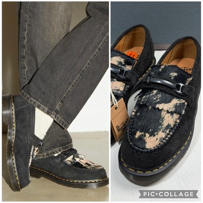 Dr Martens Adrian Snaffle Pony Hair & Black Suede Docs Loafers Men s Size 11 NEW