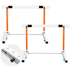 2 Pcs Adjustable Track and Field Hurdles Height Sports Training Hurdle with C...