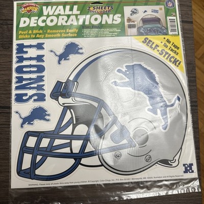 Detroit Lions NFL Football Peel & Stick Self Stick Wall Decorations New In Pkg