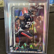 2025 Topps Chrome Football Joe Mixon Houston Texans RayWave Parallel #120