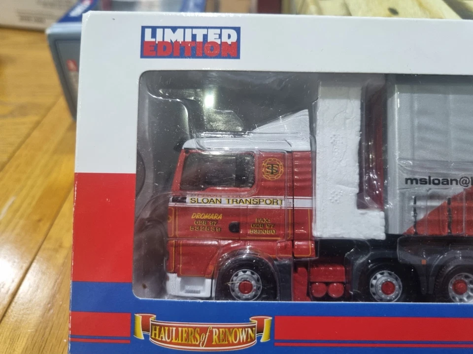 Corgi CC13421 MAN TGA Curtainside & Moffett Mounty Sloan Transport - Image 2 of 4