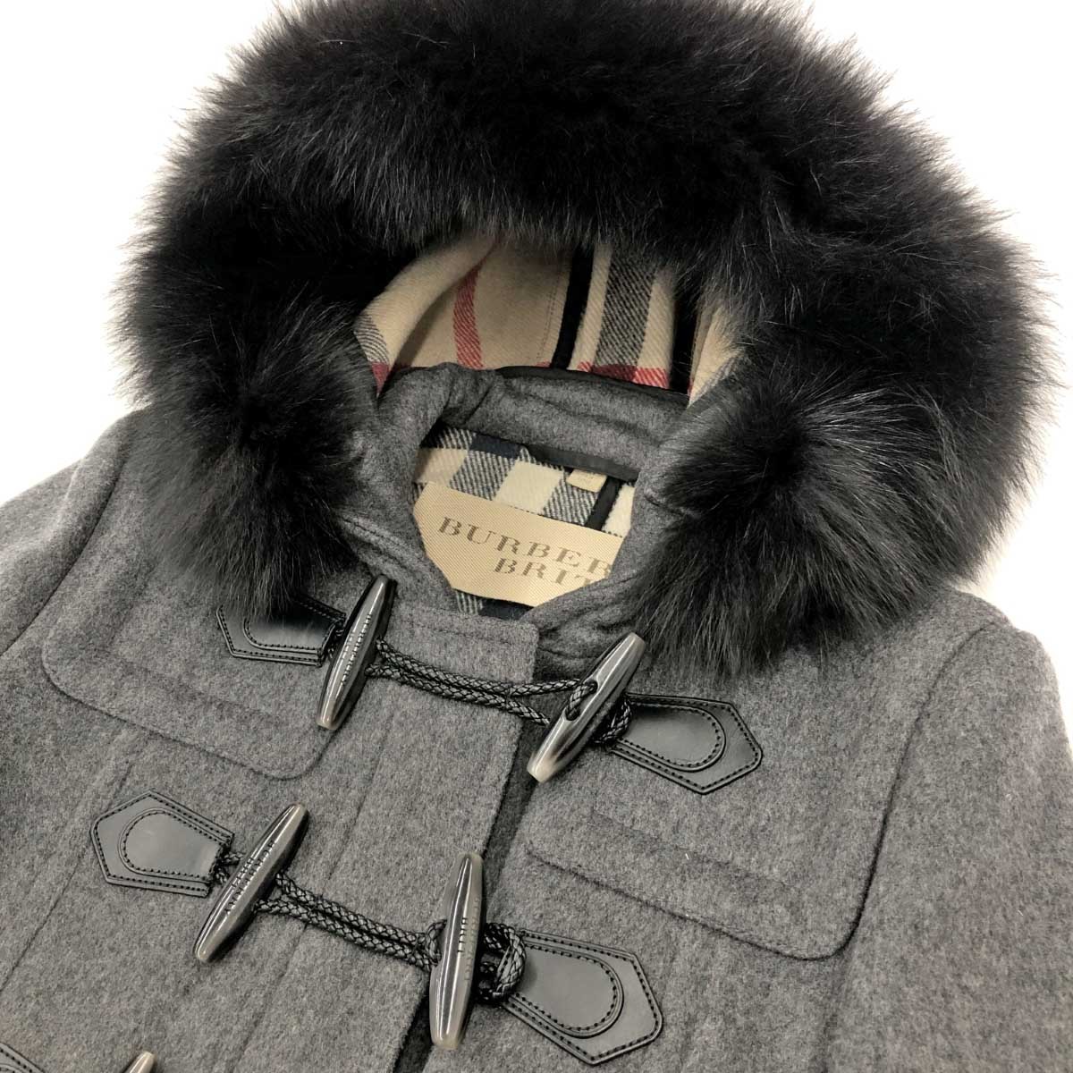 Burberry Brit Duffel coat in good condition Size UK6 Gray Women's outerwear Blue thumbnail 4