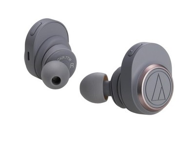Audio-Technica In-Ear Kopfhörer grau ATH-CKR7TW wireless bluetooth 9h Akku