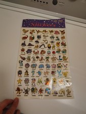 Pokemon Holo Vintage Long Sticker Sheet  Monsters. 2000 Lazer Stickers. Unusual 