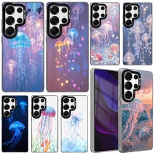 Phone Case For Samsung Galaxy S26 S25 S23 S24 Laser IMD Cover Jellyfish Pattern