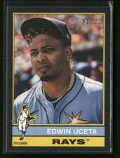 Edwin Uceta 2025 Topps Heritage Black Border SSP #390 Tampa Bay Rays