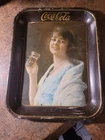 Vintage Coca-Cola Tin Serving Tray 1920s Flapper American Art Works 13 x 10.5"