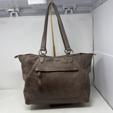 Borsa a tracolla grande Frye Melissa marrone invecchiata pelle zip LEGGI