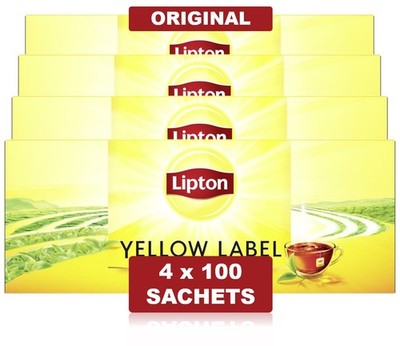 Lipton - Yellow Label Schwarzer Tee - 4 x 100 Teebeutel
