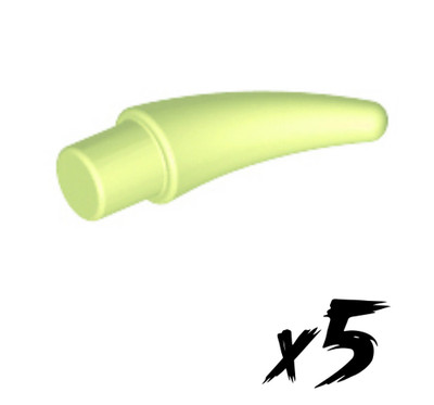 5x LEGO 53451   Klaue Claw Horn      yellowish green