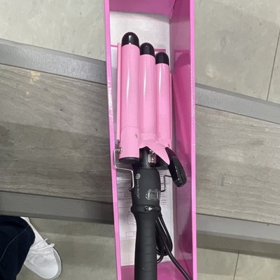 Pure Design London Hair Waves Triple Barrel Waver Curling Iron Pink Black