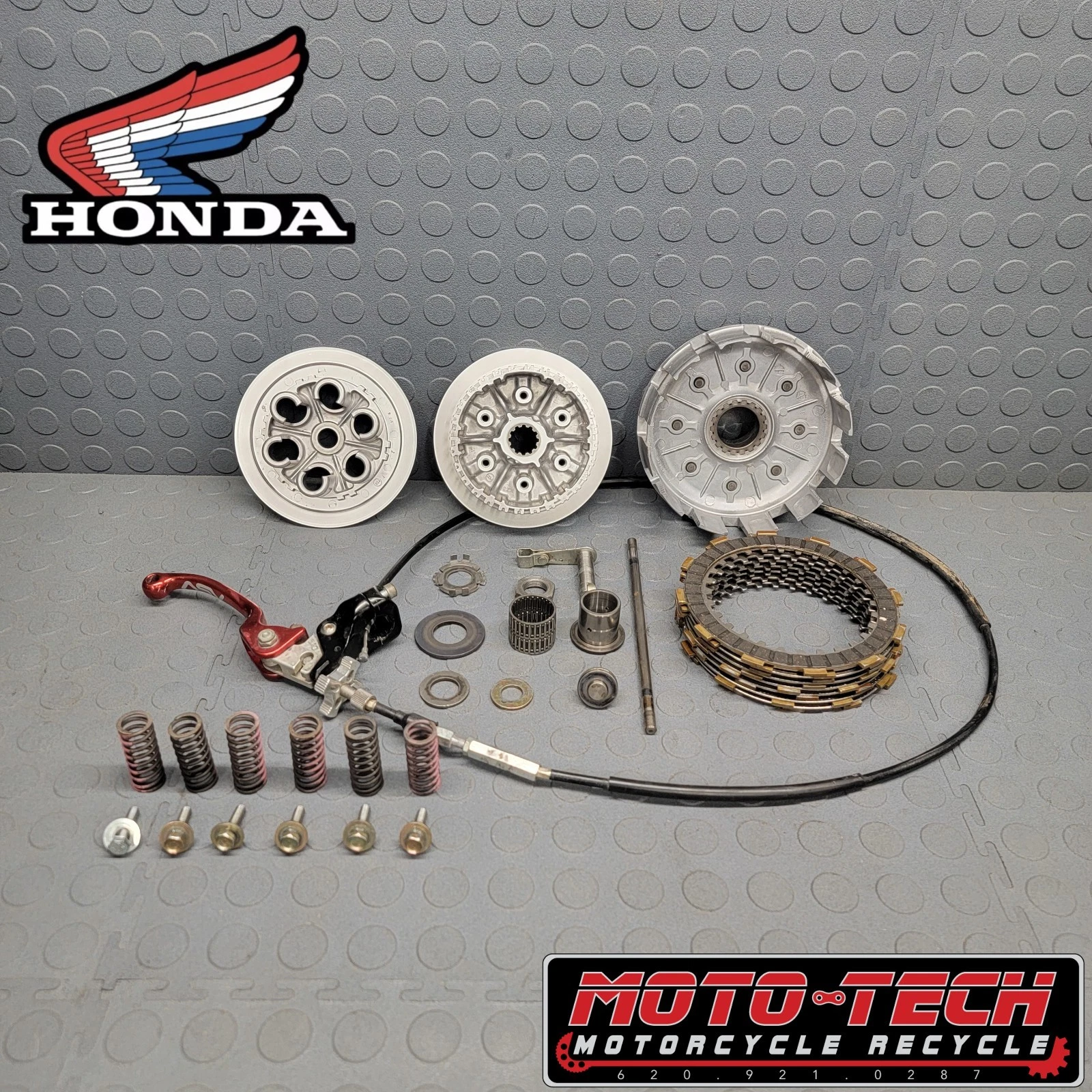 🔥 2000 HONDA CR250R COMPLETE CLUTCH  🏁  BASKET PLATES BOSS HUB  CR 250R 309 🔥
