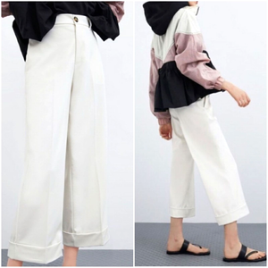zara straight cut pants