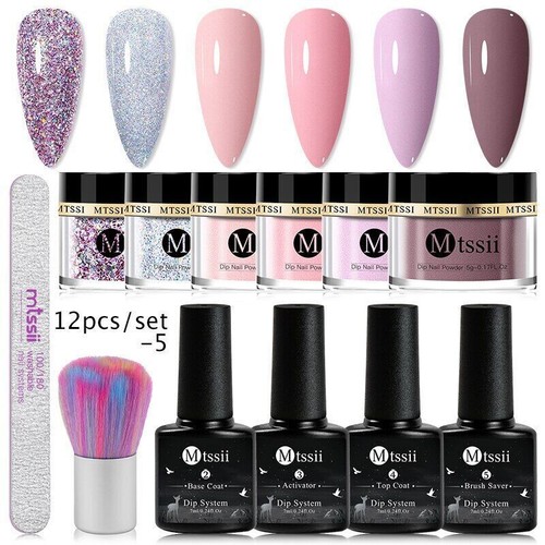 Juego de polvo de uñas de inmersión de 5 g sistema de inmersión en polvo brillo de uñas desnudo kit de uñas arte - Imagen 57 de 77